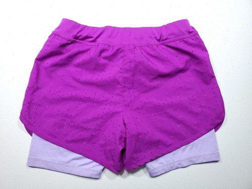 DANSKIN Now Girl's Athletic/Running Purple Shorts. Size Small (6-6X) - Picture 2 of 4