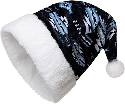 Southwest Native American Christmas Hat, Santa Hat Xmas Holiday Hat - Picture 17 of 53