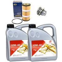 MotoröL Set Febi SAE 10W-40 8 Liter + ÖLfilter + Schraube FüR Opel Vivaro 2.0