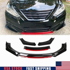 For Nissan Sentra S Front Bumper Lip Spoiler Splitter Diffuser Gloss Black Red For Nissan Sentra S Front Bumper Lip Spoiler Splitter Diffuser Gloss Black Red