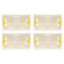 4 x Tower TDL4702 Dry Lining Wall Boxes 47 mm Deep - 2 Gang