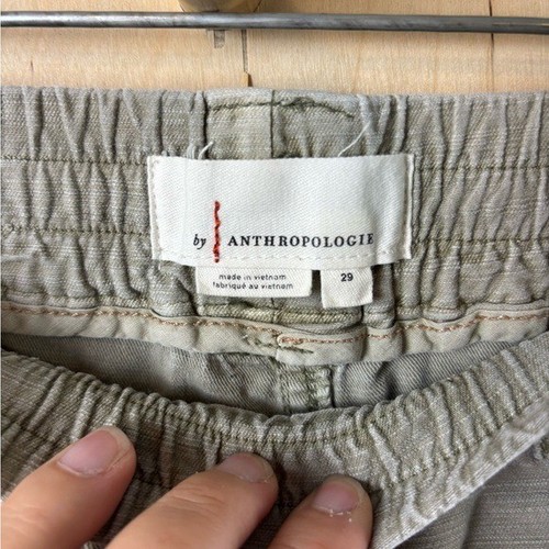 Anthropologie Women’s Angela Cropped Cargo Pull On Pant Size 29 Greenish Gray - Afbeelding 4 van 8