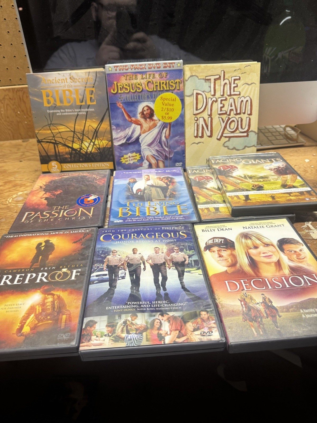 Lot of 10 DVDs Religious Christian Family God Kids Movies Box Sets Movie Lot