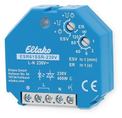 Eltako ESR61SSR-230V Stromstoß-Schaltrelais, geräuschlos, mit Solid-State-Relais