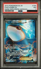 Kyogre EX 104 Full Art Pokemon TCG Erforscher der Finsternis DEX 2012 DE PSA 7
