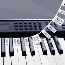 Removable Piano Key Stickers Note Labels for 88 Key Full Size GICUNK Silicone Re
