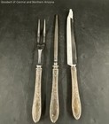 Rogers Stainless Blade Baroque-Style 3pc Carving Set W/ Zipped Case-(Damage) — photo 2