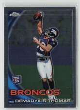 Topps Chrome Football Rookie Card Demaryius Thomas Broncos 2010 C110 RC NFL. rookie card picture