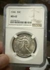 Photo of a 1946-P Walking Liberty Half Dollar from an eBay listing that sold on Jul 21, 2026