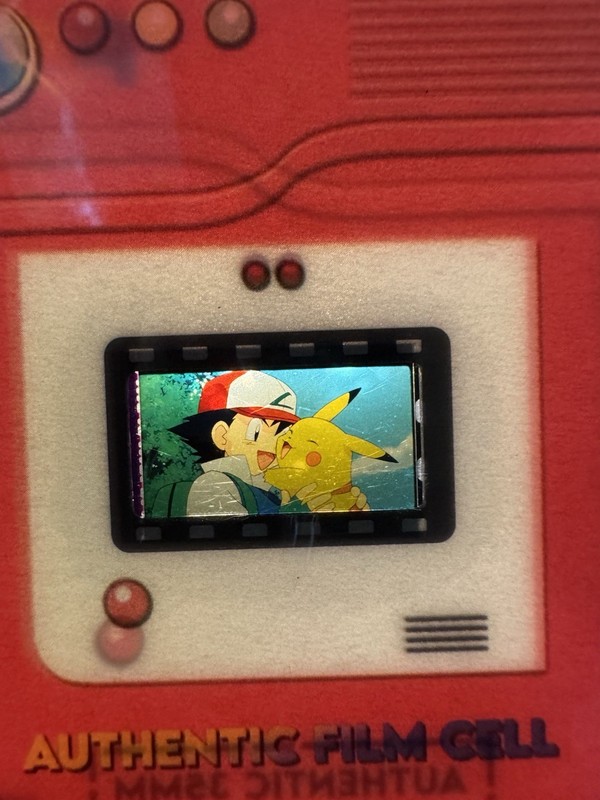 Pokemon FSA Authentic 35mm film cell - Mounted - Pikachu & Ash