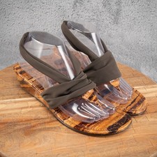 Donald J Pliner Dasan Brown Wedge Sling Back Sandals Sz 9 M Animal Print