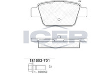 Bremsbelagsatz Hinten Bosch-System für Fiat Bravo II 198 Van Linea 323 ab 99->