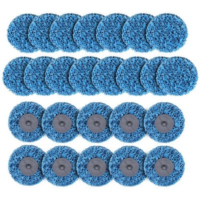 25 Pack 3 Inch Quick Change Easy Strip & Clean Discs Blue For Paint Rust