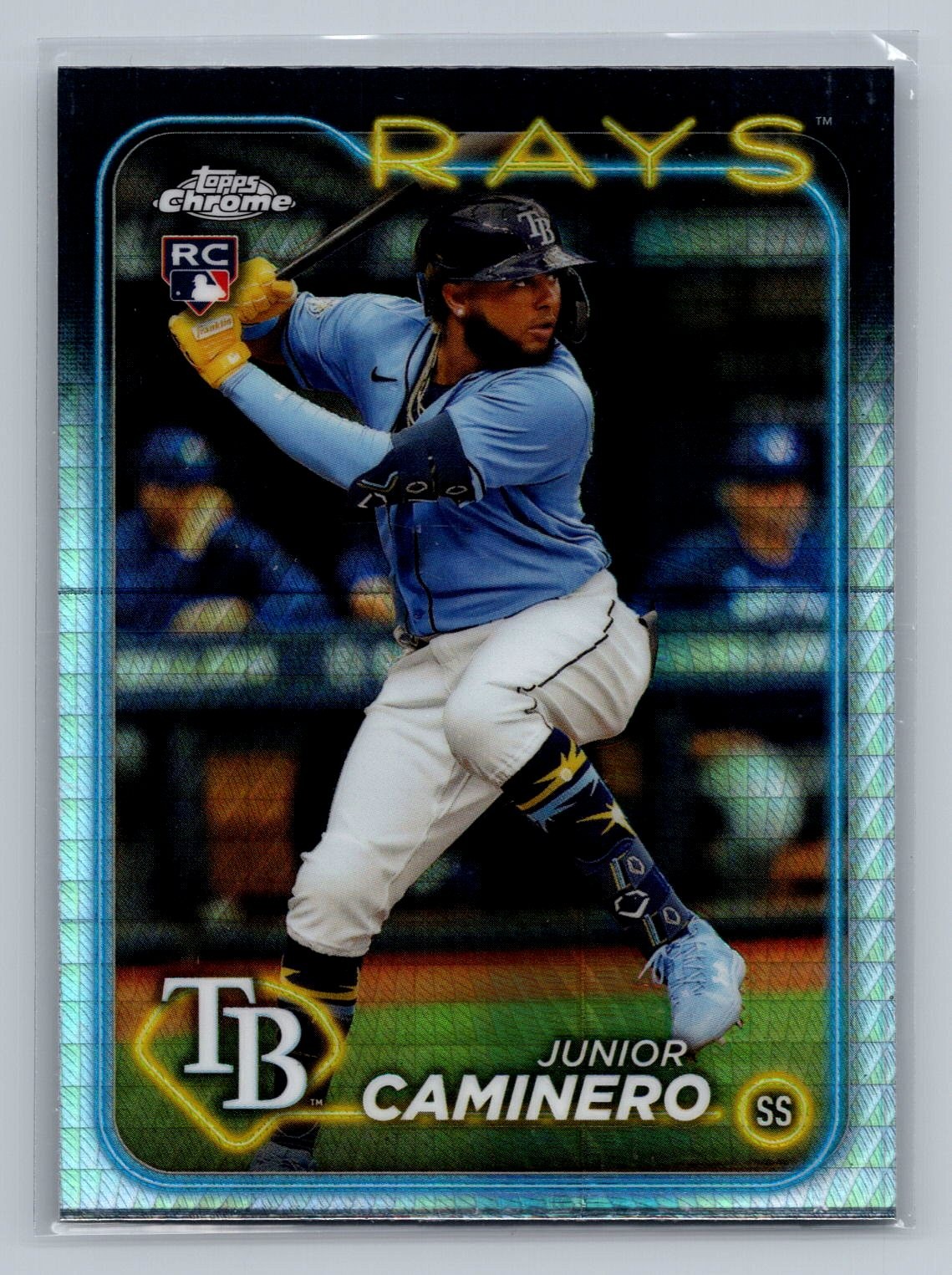 Junior Caminero 2024 Topps Chrome #213 Prism Refractors Rays RC