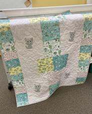 NWT Kitty Cat Baby Toddler Girl Quilt - Appliqued Cats 44 x 64 Handmade by Me