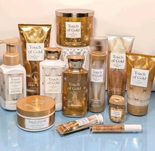 12 Pc Set Touch Of Gold Bath & Body Works Blackberry Orange Blossom Tonka Bean
