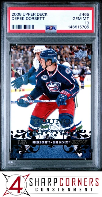 2008 Upper Deck #465 Derek Dorsett RC Young Guns Pop 5 PSA 10