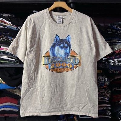 Vintage 1999 Iditarod 2000 Alaska Husky Graphic T-Shirt Size XL