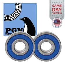 (2) 6302-2RS Premium Rubber Seal Ball Bearing C3 EMQ, 15x42x13, 6302 2RS 6302rs