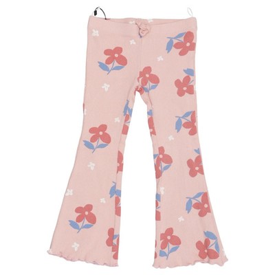 C&A, Leggings, Größe: 98, Pink/Mehrfarbig, Blumen, Rippenstrick, Mädchen #PYY