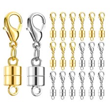 Magnetic Necklace Clasps and Closures 20 PCS 14K Gold and Silver Clasp for Ne...