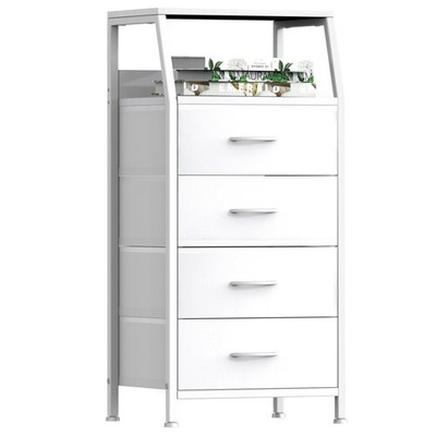 Ollieroo 4 Drawers Small Fabric Dresser for Bedroom, Tall Dorm Nightstand