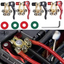 4PCS Car Battery Terminal Connectors Quick Release Disconnect Positive Negative⭐