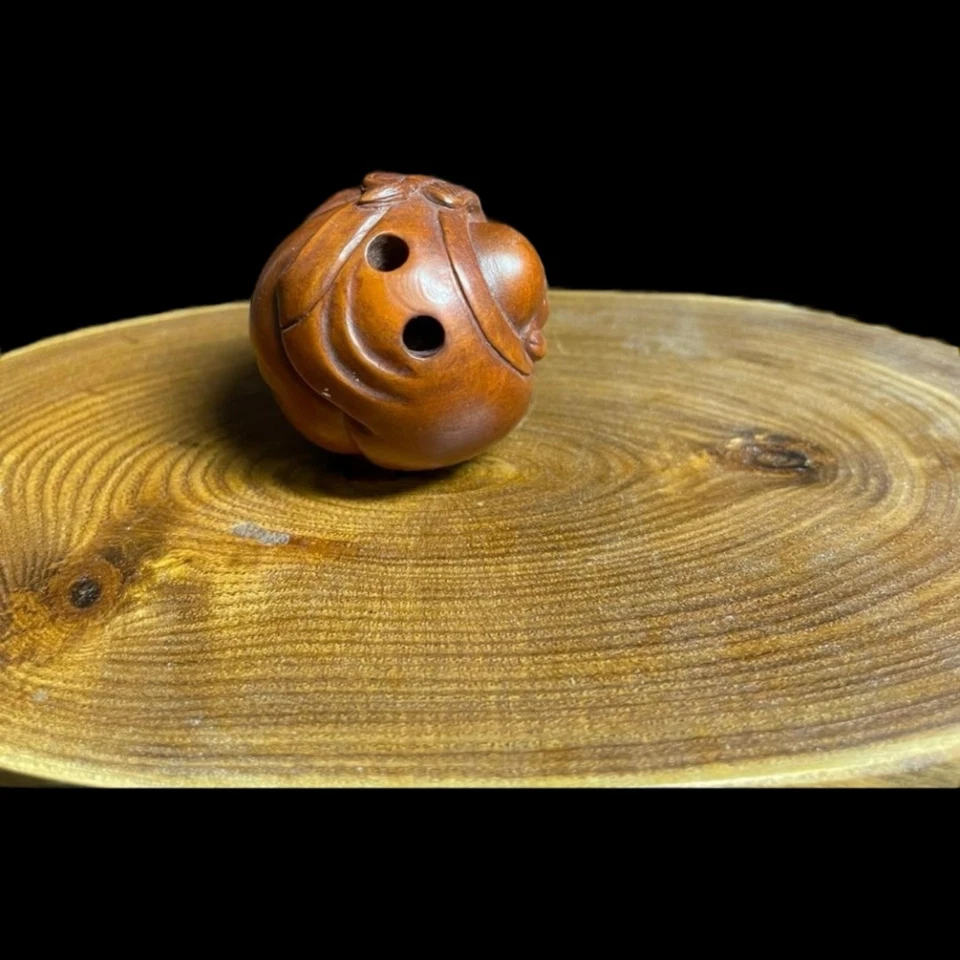 Antiguo japonés Netsuke Edo de colección Inro Ohuku Ojime Sagemono siete dioses de la suerte Foto 4 de 4