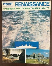 RENAISSANCE (Paquet) 1974-75 Caribbean & Yucatan cruises. DECK PLAN & PHOTOS