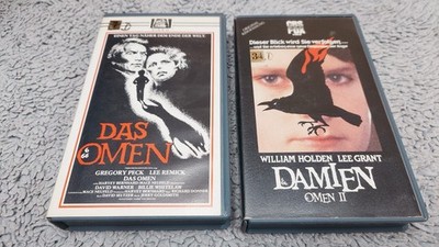 Das Omen CBS Fox Video & Das Omen 2 VHS aus Sammlung Gregory Pack