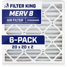 Filtro de aire Filter King 20x20x2 PACK DE 6 MERV 8 tamaño real 19,5 x 19,5 x 1,75"
