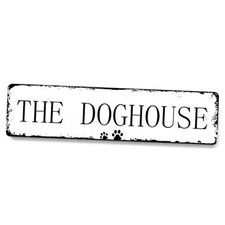 12x3 Inch The DogHouse Sign Dog House Signage PC for Outdoor Indoor Dog