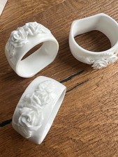 Serviettenringe Aus Porzellan mit Rosenmotiv Servietten Ringe Set 8 St&uuml;ck