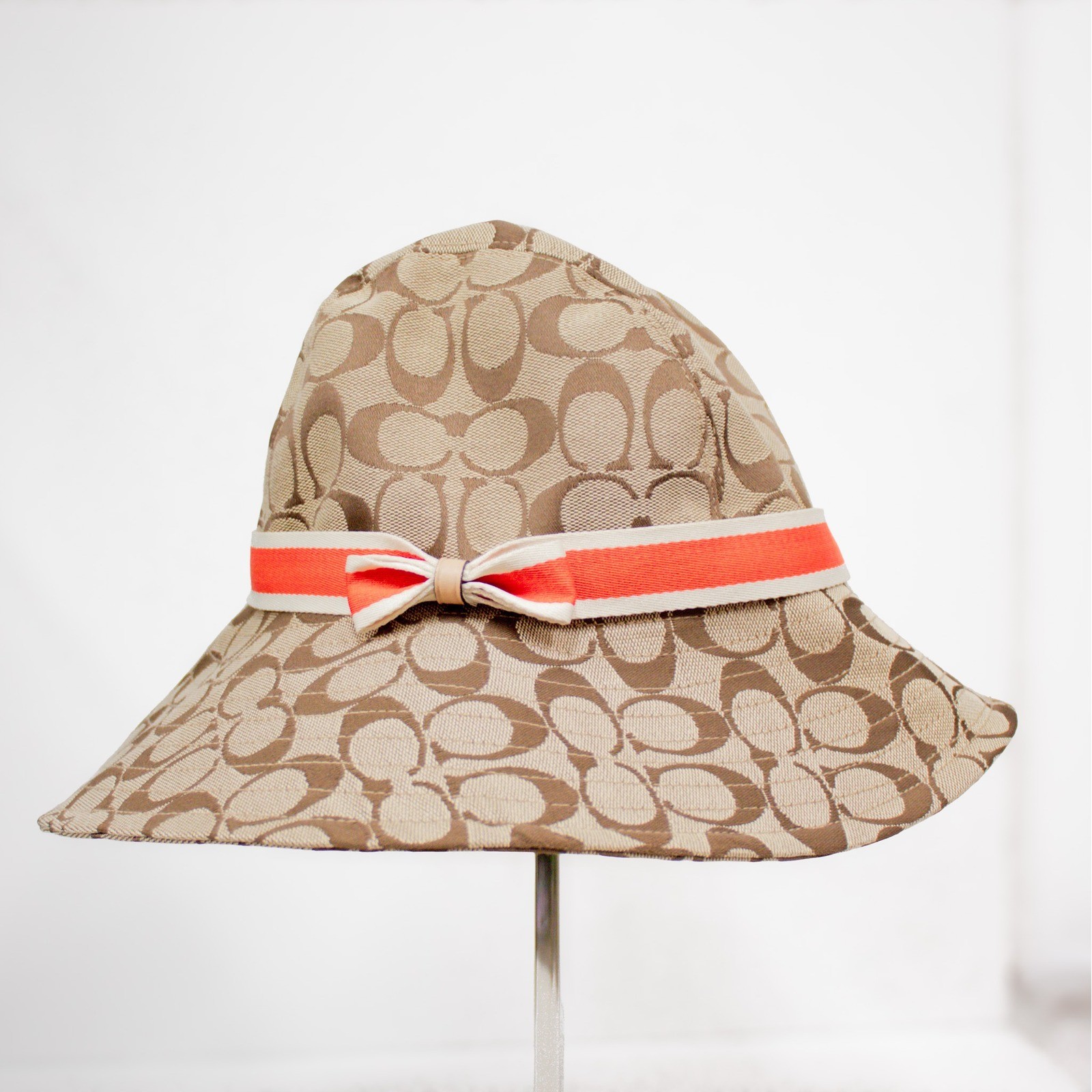 Coach Campbell Signature Hat Jacquard Tan Brown Monogram Rain Hat thumbnail 2