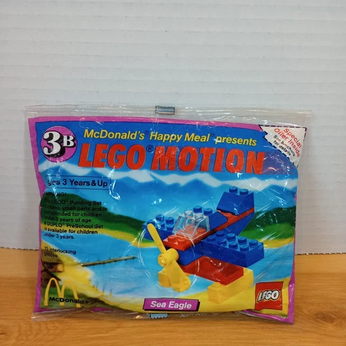 Lego Airplane 1989   Motion Happy Meal 1 Sealed Bags 3B factory sealed
