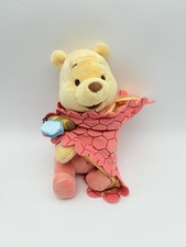 Disney Babies Plush Winnie the Pooh Blanket Swaddle Set lovey Beehive Red Yellow