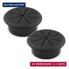 2pcs 2 Inch Cable Grommet, Black Flexible Desk Grommet, Cable Cord Hole Plug,