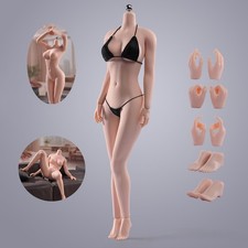 US 1:6 Pale Skin Large Bust Breast 12" Female Seamless Flexible Figure Body Toys