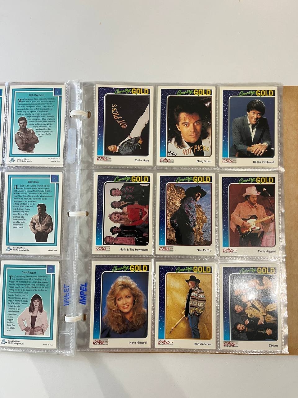 Huge Vintage Country Music Card Collection Lot 144+ Impel Country Gold Album 199 image 3