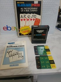 Ken Uston Poker & Blackjack, Colecovision, Coleco 1982,  CIB, Tested Nice!!