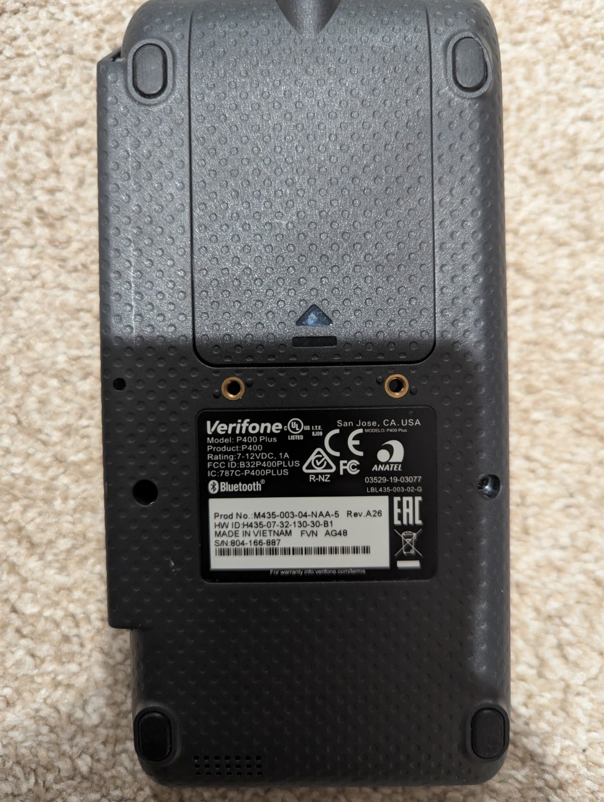 Verifone P400 Plus Stripe Credit Card Terminals