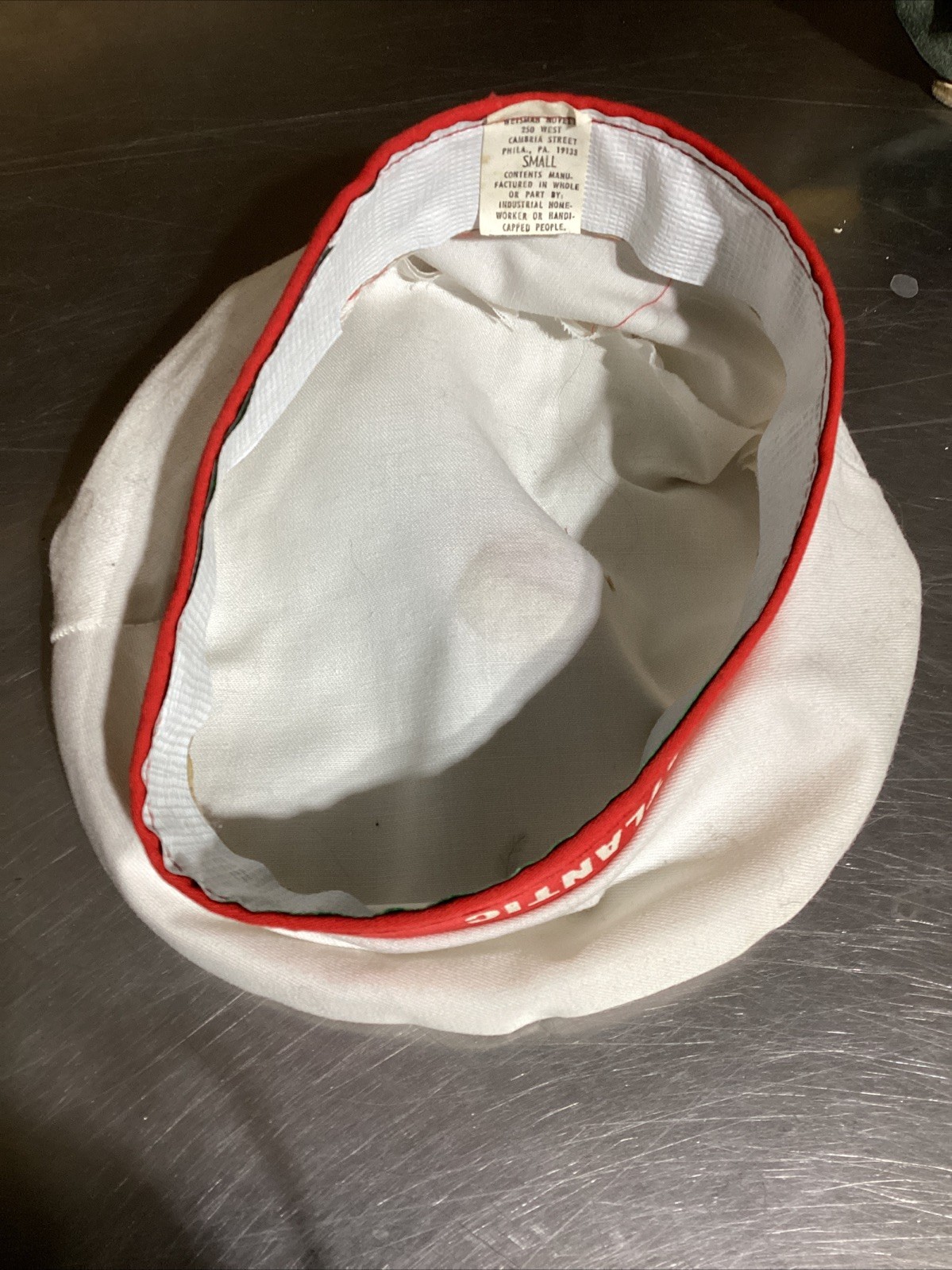 Vintage French Sailor Hat Beret Cap Purple Pom- Atlantic -Tourist -Souvenir