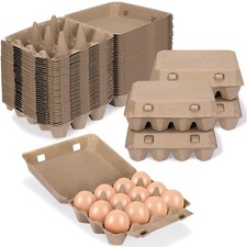 25 Pack Egg Cartons Cheap Bulk, 3x4 Style Egg Storage Containers Holder, Stur...