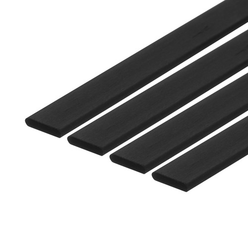 4 Pcs Carbon Fiber Strip 1x5mm 400mm Length Pultruded Flat Carbon Fiber Bars