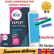 Image of Veet Expert Cold Wax for Sensitive Skin Hair Removal On Legs & Body 20 Strips 2