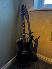 Ibanez IC400 Black Solid Body 6-String Electric Guitar RH 22-Fret + Strap w/ HC