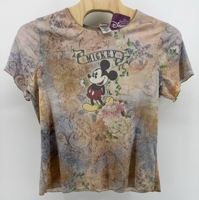 Vintage The Wonderful World of Disney Mickey Floral Women's T-Shirt Size 3XL NWT