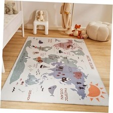Kids Rugs for Playroom, Animal Rug for Boys and Girls Bedroom, Washable