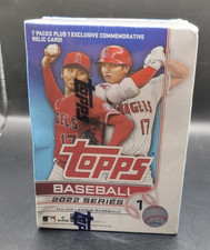 2022 Topps Baseball Series 1 Blaster Box Sealed Exclusive  Relic Card 7 Packs