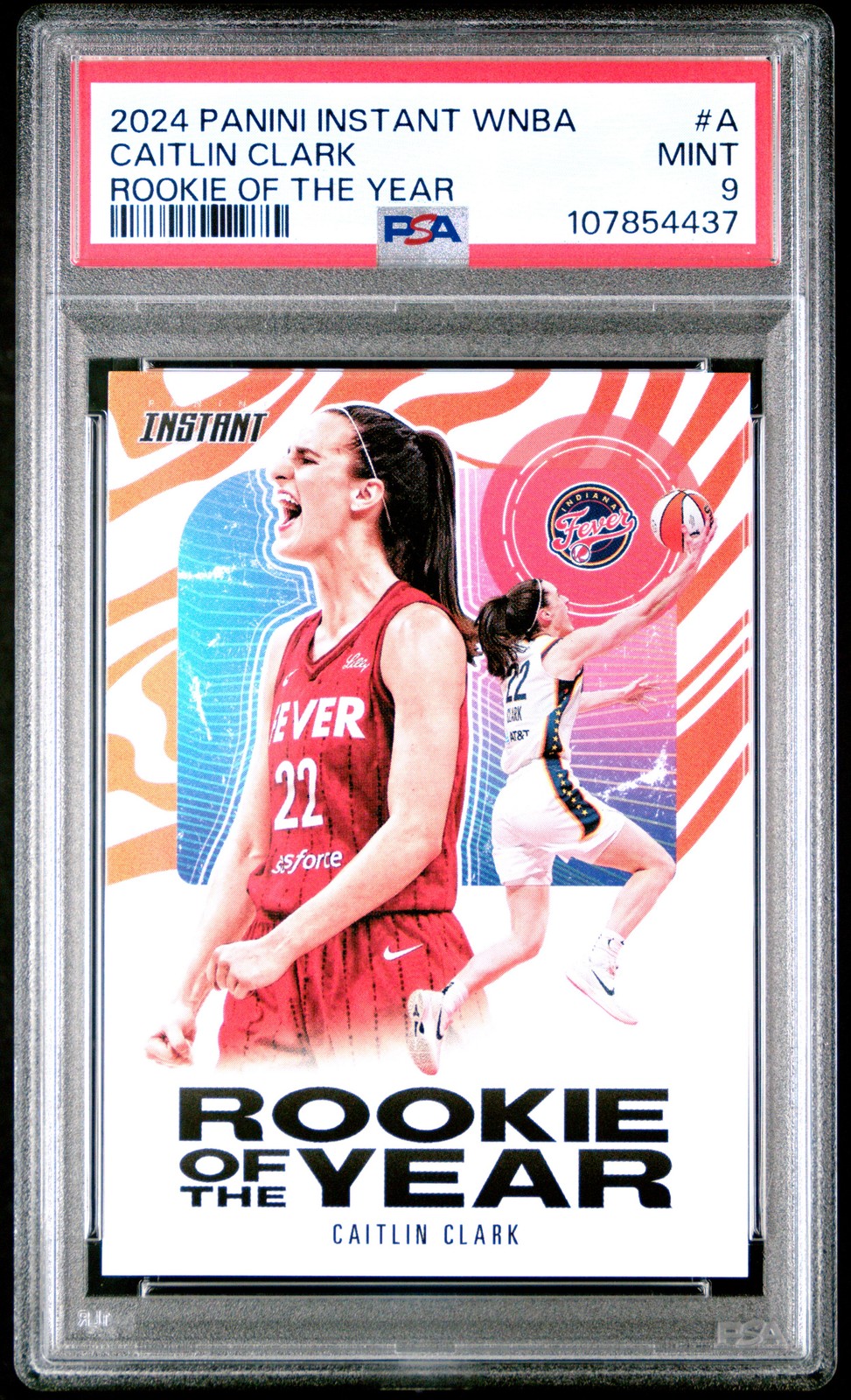 2024 PANINI INSTANT WNBA ROOKIE OF THE YEAR #A CAITLIN CLARK PSA 9